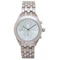 Marc Jacobs Peeker Chronograph Silver Dial Silver Steel Strap Watch for Women - MBM3371