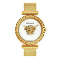 Versace Palazzo Empire Greca White Dial Gold Mesh Bracelet Watch for Women - VEDV00619