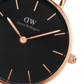 Daniel Wellington Classic Petite Bristol Black Dial Brown Leather Strap Watch For Women - DW00100221