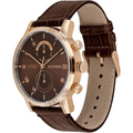 Tommy Hilfiger Kane Brown Dial Brown Leather Strap Watch for Men - 1710400