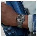 Movado Bold Verso Grey Dial Grey Steel Strap Watch for Men - 3600860