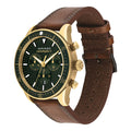 Movado Heritage Chronograph Green Dial Brown Leather Strap Watch For Men - 3650062