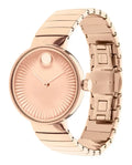 Movado Edge Rose Gold Dial Rose Gold Steel Strap Watch for Women - 3680013