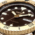 Seiko 5 Sports Automatic Brown Dial Two Tone Steel Strap Watch For Men - SRPK24