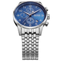 Hugo Boss Navigator Chronograph Blue Dial Silver Steel Strap Watch for Men - 1513498