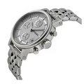 Fossil Boyfriend Chronograph Silver Dial Silver Steel Strap Watch for Women - ES2198