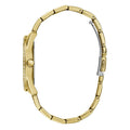 Guess G Twist Diamonds Gold Dial Gold Steel Strap Watch For Women - W1201L2