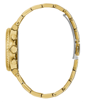 Guess Cosmo Chronograph Green Dial Gold Steel Strap Watch For Women - GW0465L5