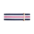 Daniel Wellington Classic South Hampton White Dial Two Tone Nylon Strap Watch For Women - DW00100034