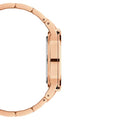 Daniel Wellington Iconic Link Black Dial Rose Gold Steel Strap Watch For Men - DW00100344