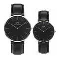 Daniel Wellington Classic Sheffield Black Dial Black Leather Strap Watch For Women - DW00100145