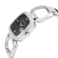 Gucci G Diamonds Black Dial Silver Steel Strap Watch For Women - YA125509