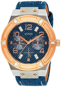 Guess Jet Setter Analog Blue Dial Blue Denim Strap Watch For Women - W0289L1