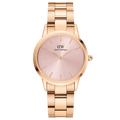 Daniel Wellington Iconic Link Unitone Rose Gold Dial Rose Gold Steel Strap Watch For Women - DW00100401