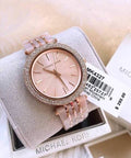 Michael Kors Darci Rose Gold Dial Two Tone Steel Strap Watch for Women - MK4327