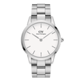 Daniel Wellington Iconic Link White Dial Silver Steel Strap Watch For Women - DW00100207