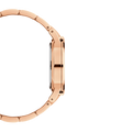 Daniel Wellington Iconic Link White Dial Rose Gold Steel Strap Watch For Women - DW00100211