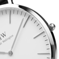 Daniel Wellington Classic Cornwall White Dial Black Nylon Strap Watch For Men - DW00100260