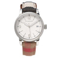 Burberry Utilitarian White Dial Multicolor Leather Strap Watch for Women - BU7824