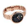 Swarovski Crystalline Chic Analog Black Dial Rose Gold Steel Strap Watch for Women - 5544587