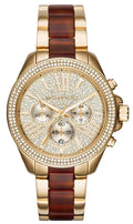 Michael Kors Wren Gold Dial Two Tone Steel Strap Watch for Women - MK6294