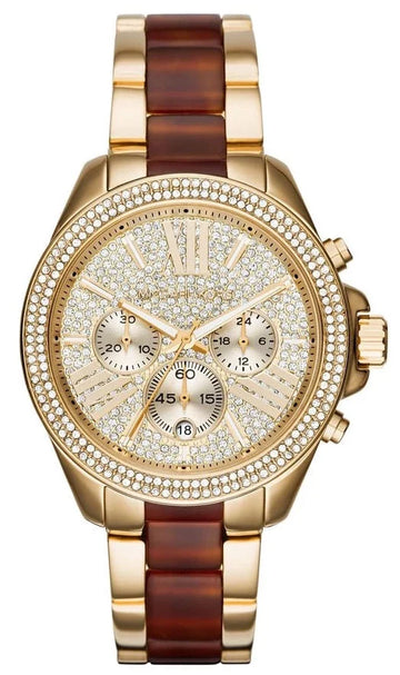 Michael Kors Wren Gold Dial Two Tone Steel Strap Watch for Women - MK6294