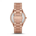 Michael Kors Slim Runway Rose Gold Dial Rose Gold Steel Strap Watch for Women - MK3197