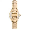 Michael Kors Mini Runway Slim Gold Dial Gold Steel Strap Watch for Women - MK3512