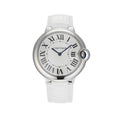 Cartier Ballon Bleu de Cartier Silver Dial White Leather Strap Watch for Women - W6920087
