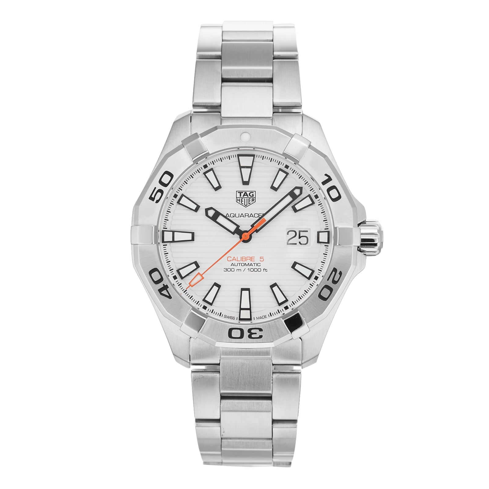 Tag Heuer Aquaracer White Dial Watch for Men - WAY2013.BA0927