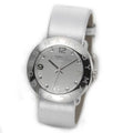 Marc Jacobs Amy Silver Dial Silver Leather Strap Watch for Women - MBM8626