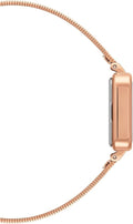 Daniel Wellington Quadro Studio Black Dial Rose Gold Mesh Strap Watch For Women - DW00100518