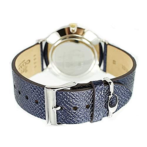 Coach Perry White Dial Blue Leather Strap Watch for Women - 14503156