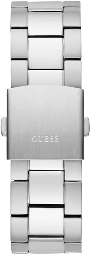 Guess Edge Chronograph Black Dial Silver Steel Strap Watch For Men - GW0539G1