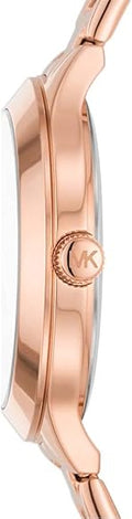 Michael Kors Slim Runway Rose Gold Dial Rose Gold Steel Strap Watch for Women - MK4658