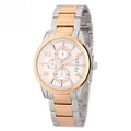 Guess Exec Chronograph White Dial Two Tone Steel Strap Watch for Men - W0075G2