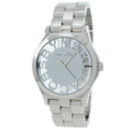 Marc Jacobs Henry Transparent Silver Dial Silver Steel Strap Watch for Women - MBM3205