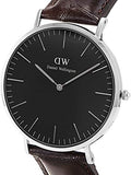 Daniel Wellington Classic York Black Dial Brown Leather Strap Watch For Men - DW00100134