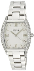 Fossil Wallace Silver Dial Silver Steel Strap Watch for Women - ES3174