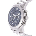 Michael Kors Stop Hunger Chronograph Blue Dial Silver Steel Strap Watch for Men - MK8314