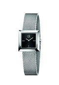Calvin Klein Mark Black Dial Silver Mesh Bracelet Watch for Women - K3R23121