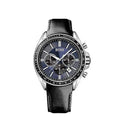 Hugo Boss Driver Sport Chronograph Blue Dial Black Leather Strap Watch for Men - 1513077