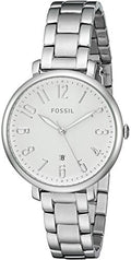 Fossil Jacqueline White Dial Silver Steel Strap Watch for Women - ES3969