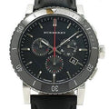 Burberry The City Black Dial Black Leather Strap Watch for Men - BU9382