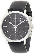 Calvin Klein Posh Black Dial Black Leather Strap Watch for Men - K8Q371C1