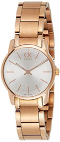 Calvin Klein City White Mother of Pearl Dial Rose Gold Steel Strap Watch for Women - K2G23646