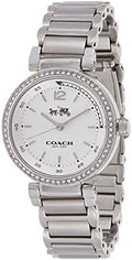 Coach Sports Crystals Silver Dial Silver Steel Strap Watch for Women - 14502194