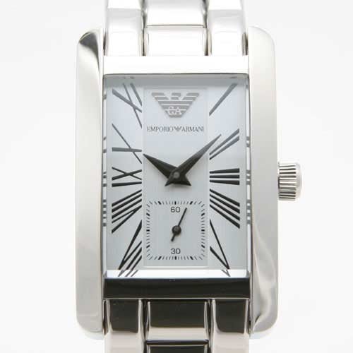 Emporio Armani White Dial Silver Stainless Steel Watch For Women - AR0146