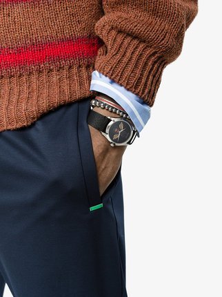 Gucci G Timeless Bee Black Dial Black Leather Strap Watch For Women - YA1264067