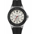 Guess Force Analog Quartz White Dial Black Rubber Strap Watch For Men - W0674G3